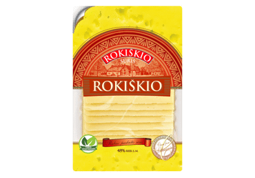 Fermentinis ROKIŠKIO sūris (riekelės), 48 % rieb. s. m., 150 g