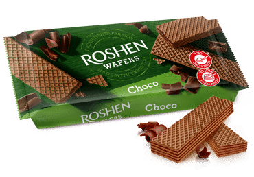 Vafliai ROSHEN su kakavos skonio įdaru, 216 g