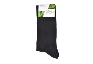 Sportinės kojinės SEVEN LEMON, dydis 39-42, juodos, 1 pora, 1 vnt.