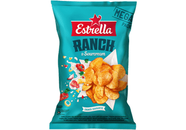 Potato chips ESTRELLA RANCH, tomato, onion, cheese, garlic flavor, 250 g