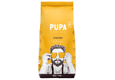 Specialty coffee beans PUPA COLOMBIA 100 % ARABICA, 1 kg