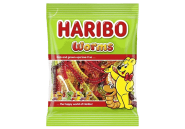 Guminukai HARIBO WORMS, 175 g