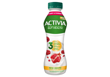 Drinkable yogurt ACTIVIA with raspberries, pomegranates, 2.6% fat, 300 g