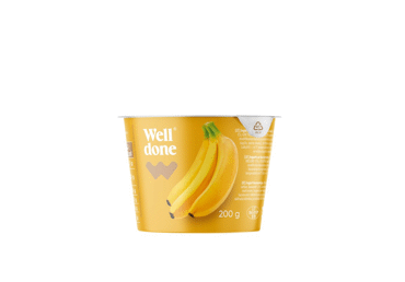 Valgomasis jogurtas WELL DONE, bananų skonio, 5,1 % rieb., 200 g