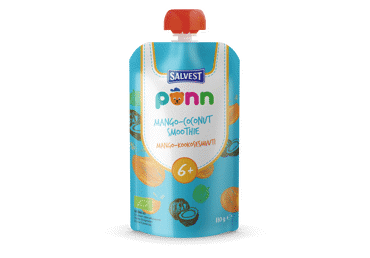 Ekologiška mangų ir obuolių tyrė su kokosų gėrimu PONN nuo 6 mėn., 110 g