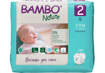 Sauskelnės BAMBO NATURE 2 (3-6 kg), 30 vnt.