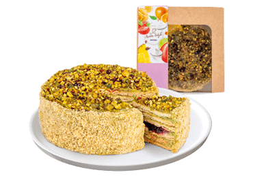 Tortas NAPOLEONAS su pistacijų kremu, mažas, 1 kg