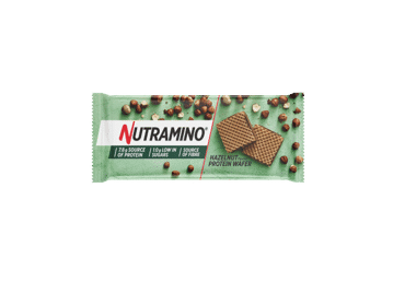 Baltyminiai vafliai NUTRAMINO, riešutų ir šokolado skonio, 39 g