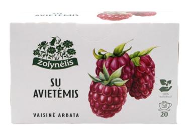 Vaisinė arbata ŽOLYNĖLIS su avietėmis, 20 vnt.