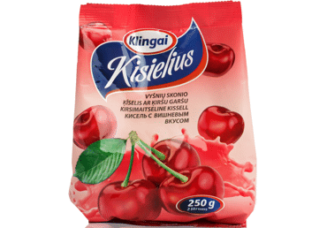 Vyšnių skonio kisielius KLINGAI, 250 g