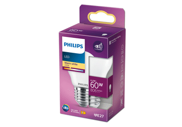 LED lemputė PHILIPS, E27, 60 W, 806 lm, 1 vnt.