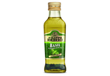 High quality olive oil FILIPPOBERIO with basil, 250 ml