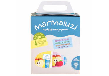 Органический набор фруктовых пюре MARMALUZI № 2 с 6 месяцев, 360 г