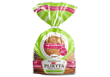 Šviesi plikyta KLAIPĖDOS duona be pridėtinio cukraus, 400 g