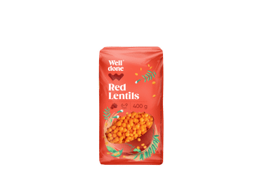 Raudonieji lęšiai WELL DONE, 400 g