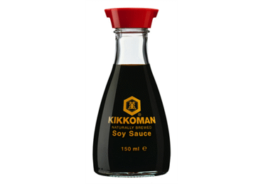 Sojų padažas KIKKOMAN su dalytuvu, 150 ml