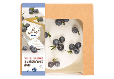 Tortas su šilauogėmis ir maskarponės sūriu, vidutinis, 1 kg