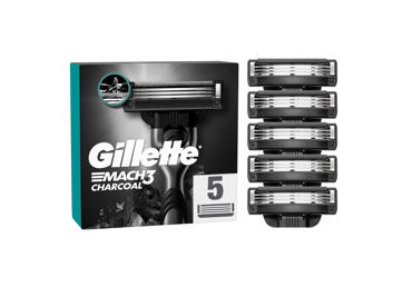 Skustuvo galvutės GILLETTE MACH3 Charcoal, 5vnt.