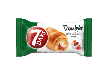 Raguolis 7DAYS DOUBLE su braškių ir vanilės skonio įdarais, 60 g
