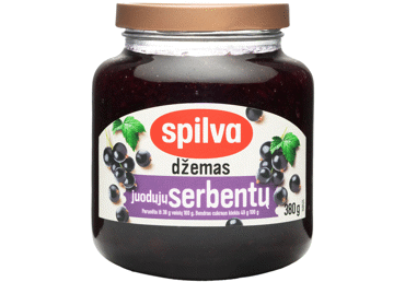 Juodųjų serbentų džemas SPILVA, 380 g