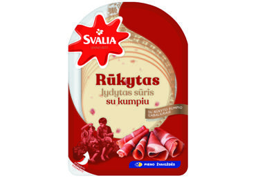 Rūk. lydyt. sūris SVALIA su kumpiu (riekelės), 45% rieb.s.m., 150 g