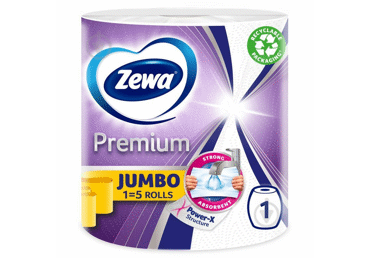 Popieriniai rankšluosčiai ZEWA JUMBO PREMIUM (3 sluoksnių), 1 vnt.