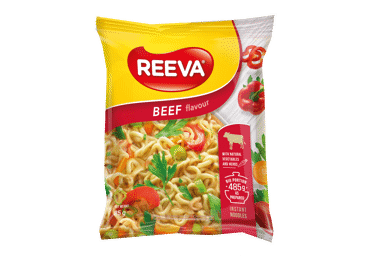 Greitai paruošiami makaronai REEVA, jautienos skonio, 85 g