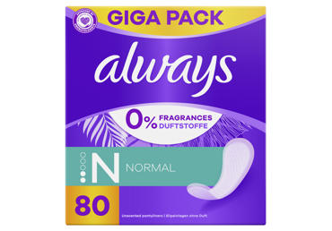Higieniniai įklotai ALWAYS Normal, 0% Perfume, 80 vnt.