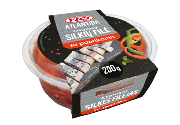 Silkių filė gabaliukai paprikų padaže ATLANTIDA, 200 g