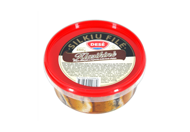 KLASIKINĖ silkių filė su keptomis daržovėmis aliejuje DESĖ, 480 g