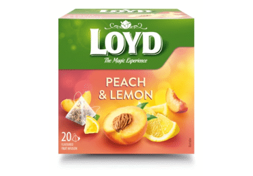 Vaisinė arbata LOYD, persikų ir citrinų skonio, 40 g