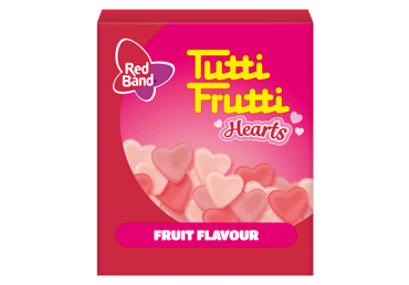 Жевательные конфеты RED BAND TUTTI FRUTTI HEARTS, 15 г