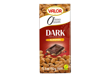 Sugar-free dark chocolate VALOR with almonds, 150 g