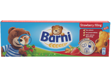 Pyragėliai BARNI su braškių įdaru, 150 g