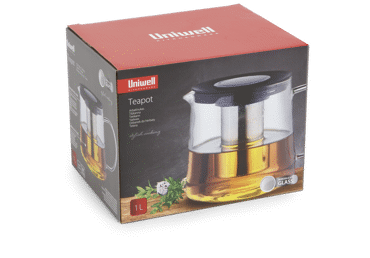 Stiklinis arbatinukas UNIWELL, 1000 ml, 1 vnt.