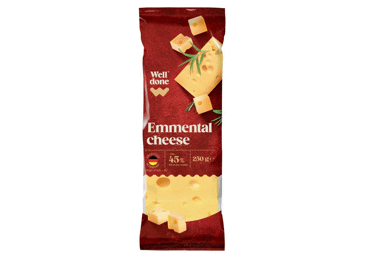 Ementalio sūris WELL DONE, 45 % rieb. s. m., 250 g