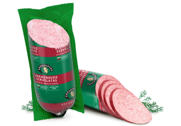 Karštai rūkytas KREKENAVOS servelatas vakuume, a. r., 400 g