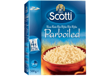 Plikyti ryžiai RISO SCOTTI PARBOILED (4 x 125 g), 500 g