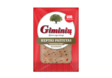 Keptas klasikinis GIMINIŲ kepeninis paštetas, a. r., 180 g