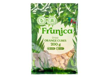 Сушеные кубики апельсина без добавленного сахара FRUNICA, 200 г