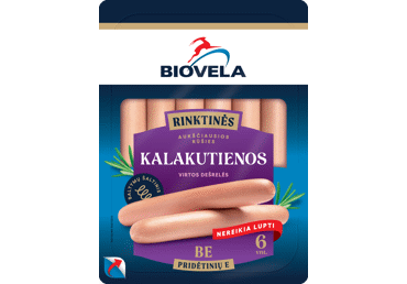 Virtos BIOVELOS kalakutienos dešrelės, Aukščiausia rūšis, 240 g