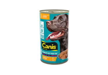 Konservuotas šunų ėdalas CANIS MAJOR su vištiena, 1.25 kg