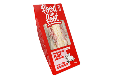 Sumuštinis SOFT BREAD su kumpiu ir marinuotais agurkais, 185 g