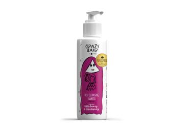 Giliai valantis šampūnas HISKIN Crazy Hair su aviečių ir mėlynių aromatu, 300 ml