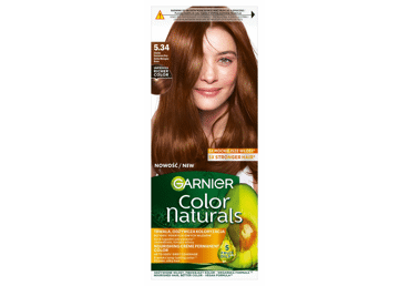 Garnier Color Naturals 5.34, auksinio atspalvio kaštoninė ruda. 