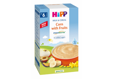 Milky corn porridge HIPP with fruits (from 6 months), 250 g