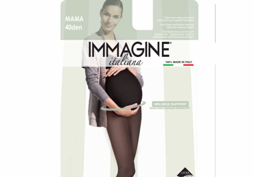 Moteriškos pėdkelnės IMMAGINE MAMMA 40 NERO S/M, 1 vnt.