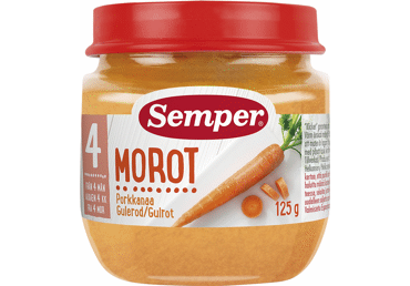 Morkų tyrelė SEMPER, nuo 5 mėn., 125 g