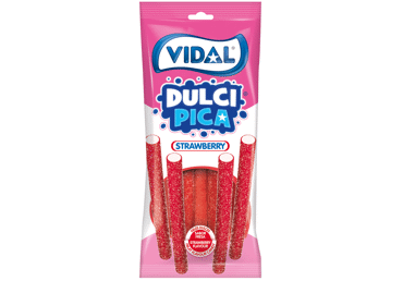 Жевательные конфеты VIDAL DULCI PICA, клубничный вкус, 90 г