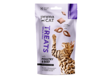 Crispy cat treat PRIMACAT, for skin and coat, 40 g